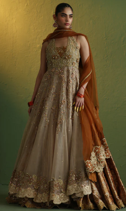 Frosted Almond French Net Dupatta